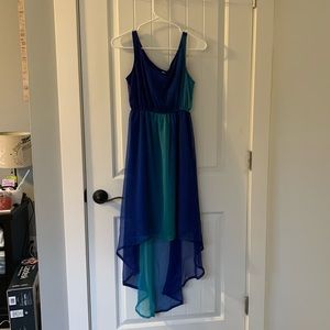 High Low blue dress